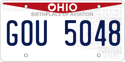 OH license plate GOU5048