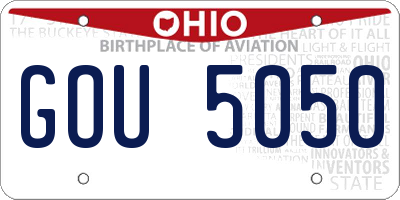OH license plate GOU5050