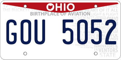 OH license plate GOU5052