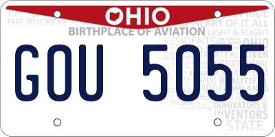 OH license plate GOU5055