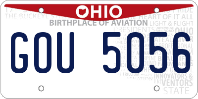 OH license plate GOU5056