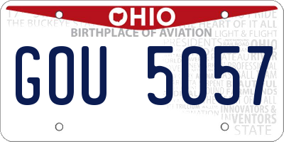 OH license plate GOU5057