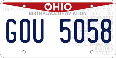 OH license plate GOU5058