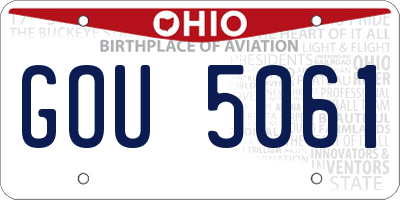 OH license plate GOU5061