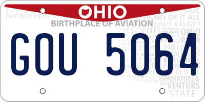 OH license plate GOU5064