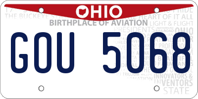 OH license plate GOU5068