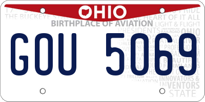 OH license plate GOU5069