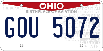 OH license plate GOU5072