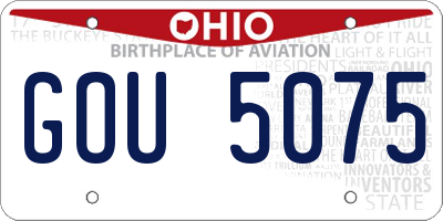 OH license plate GOU5075