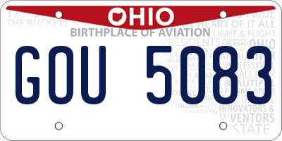 OH license plate GOU5083