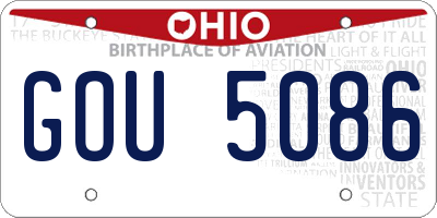 OH license plate GOU5086