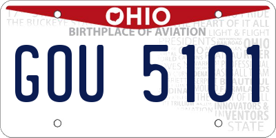OH license plate GOU5101