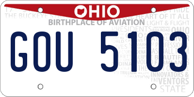 OH license plate GOU5103