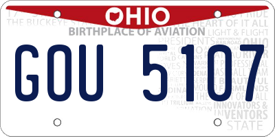 OH license plate GOU5107