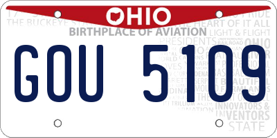 OH license plate GOU5109