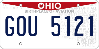 OH license plate GOU5121