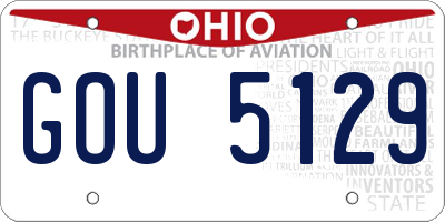 OH license plate GOU5129