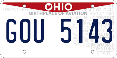 OH license plate GOU5143