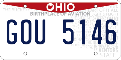 OH license plate GOU5146