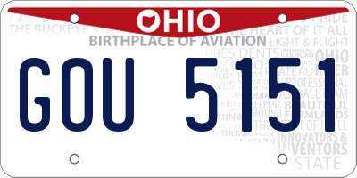 OH license plate GOU5151