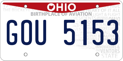 OH license plate GOU5153