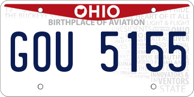 OH license plate GOU5155