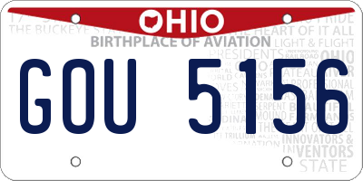 OH license plate GOU5156