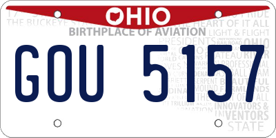 OH license plate GOU5157