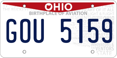 OH license plate GOU5159