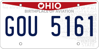 OH license plate GOU5161