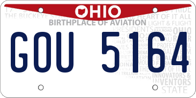 OH license plate GOU5164