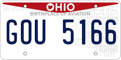 OH license plate GOU5166