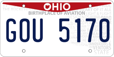 OH license plate GOU5170