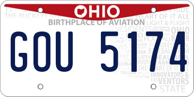 OH license plate GOU5174