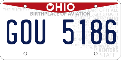 OH license plate GOU5186