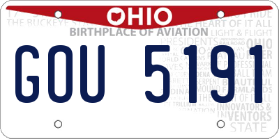 OH license plate GOU5191