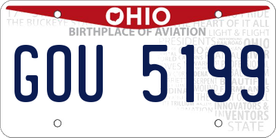OH license plate GOU5199