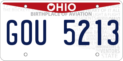 OH license plate GOU5213