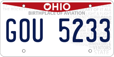 OH license plate GOU5233