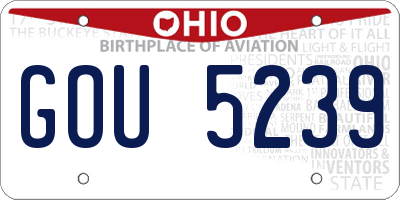 OH license plate GOU5239