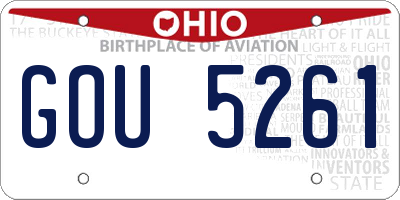 OH license plate GOU5261