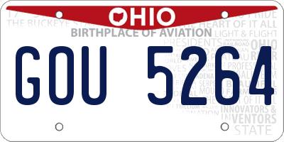 OH license plate GOU5264