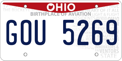 OH license plate GOU5269