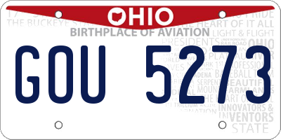 OH license plate GOU5273