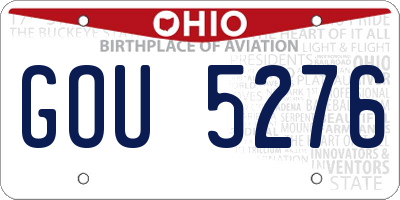 OH license plate GOU5276