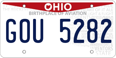 OH license plate GOU5282