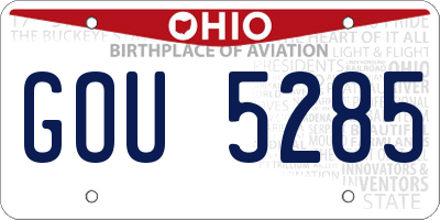 OH license plate GOU5285