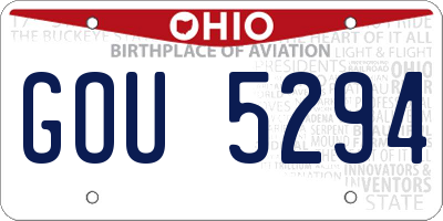 OH license plate GOU5294