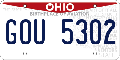 OH license plate GOU5302