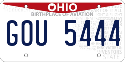 OH license plate GOU5444